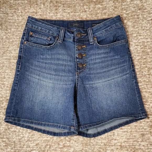 Jessica Simpson Vintage High Waisted Jean Shorts - Picture 2 of 8